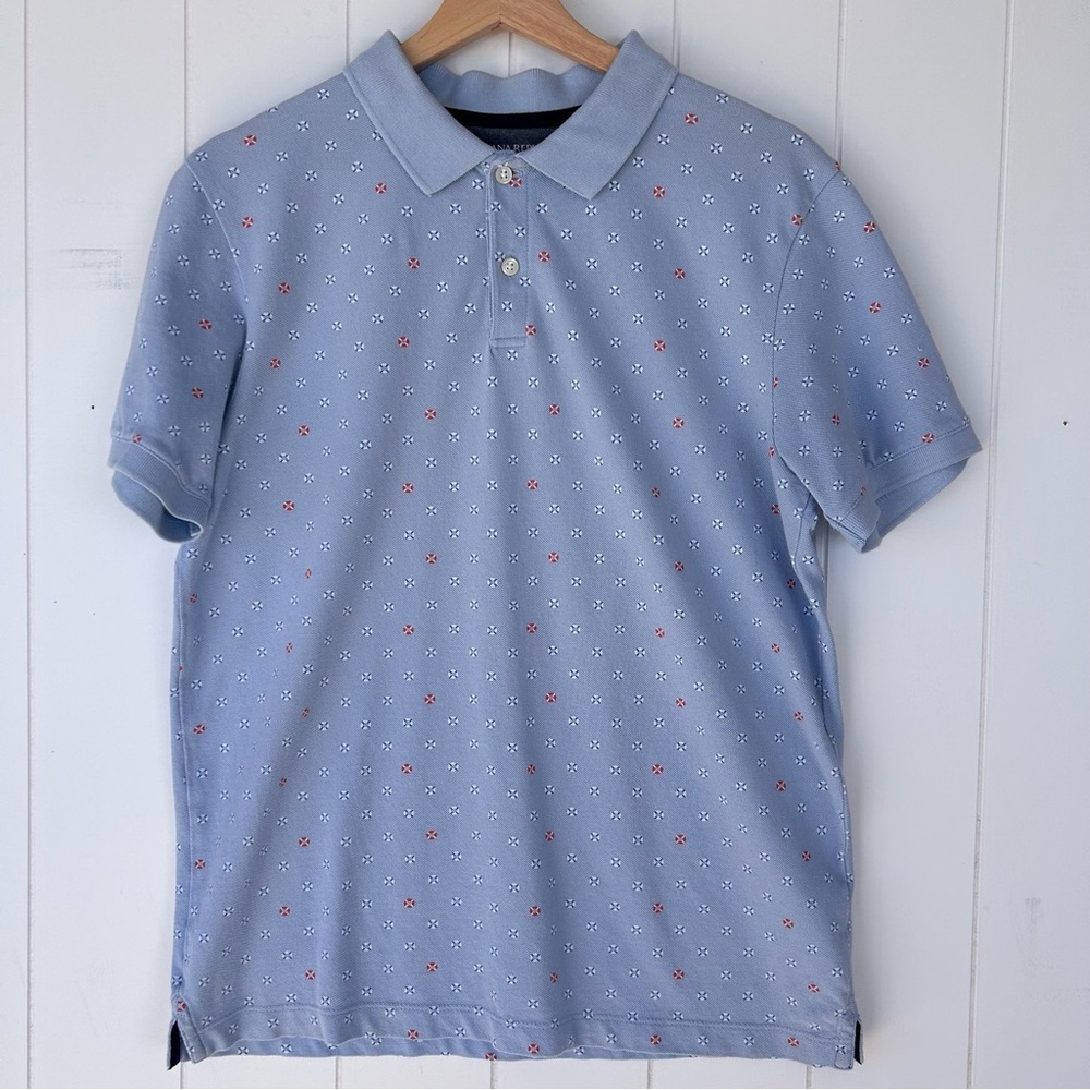 Banana Republic Factory Men’s Pique Polo Shirt Organic Cotton Short Sleeve Med